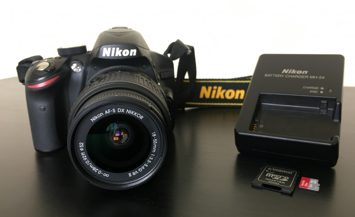 Fotoaparatų nuoma, Nikon D3200 su VR 18-55 mm objektyvu nuoma, Kaunas