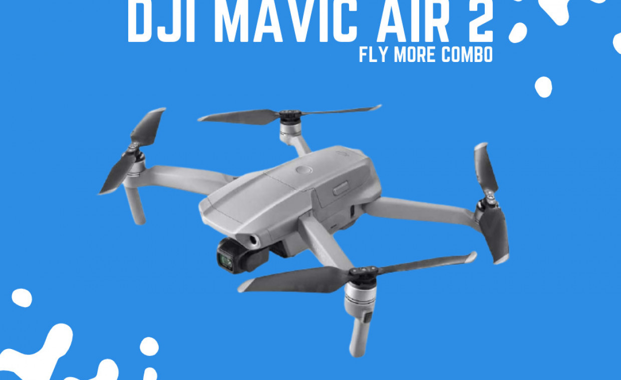 Dronų nuoma, DJI MAVIC AIR 2-FLY MORE COMBO-Draudimas nuoma, Vilnius