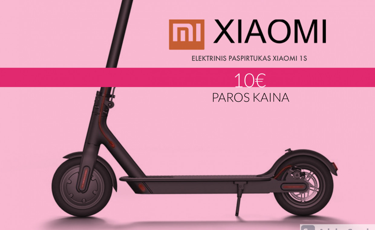 Paspirtukų ir dviračių nuoma, Elektrinis paspirtukas Xiaomi 1S nuoma, Kaunas