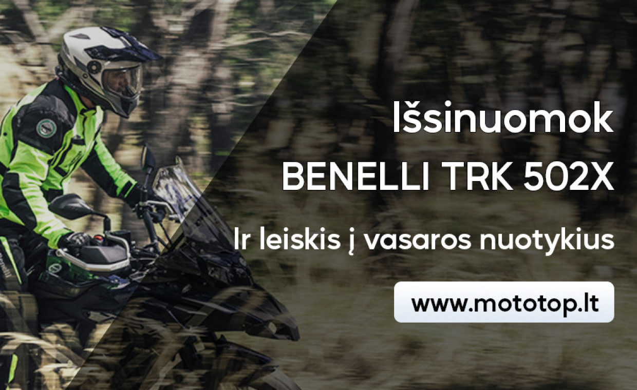 Motociklų nuoma, Benelli TRK 502 X 2022 EU5 nuoma, Marijampolė