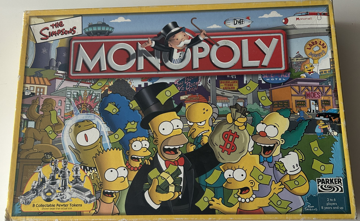 Laisvalaikio daiktų nuoma, Stalo žaidimas ,,The Simpsons” monopoly nuoma, Kaunas
