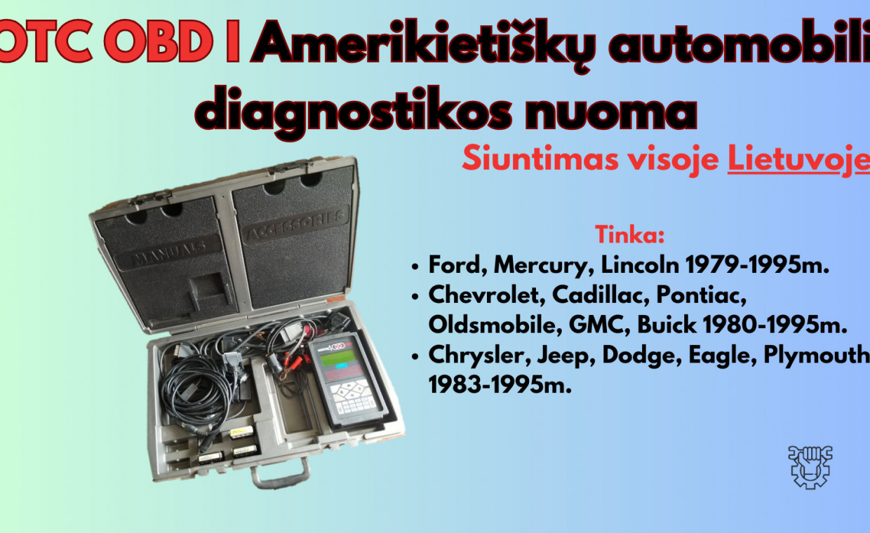 Automobilių priedų nuoma, OBD 1 USA Autodiagnostika iki 1995m nuoma, Vilnius