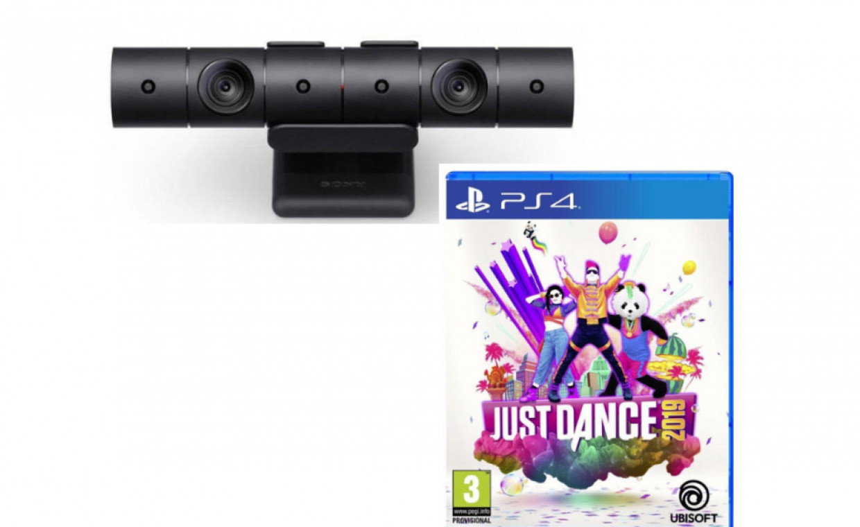 Žaidimų konsolių nuoma, PS4 kamera ir Žaidimas Just Dance 2019 nuoma, Klaipėda