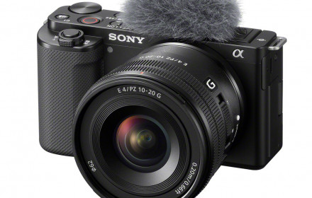 Sony zv-e10 su objektyvu E 10-20 mm F4 G